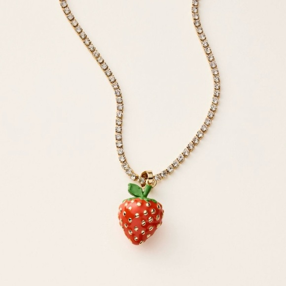 kate spade Jewelry - kate spade new york x Target limited edition Strawberry Charm Tennis Necklace